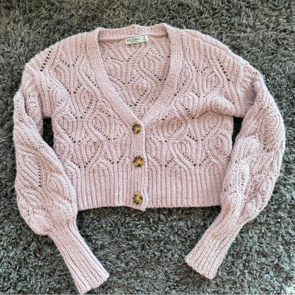 Baby Doll Pink Knit Cardigan